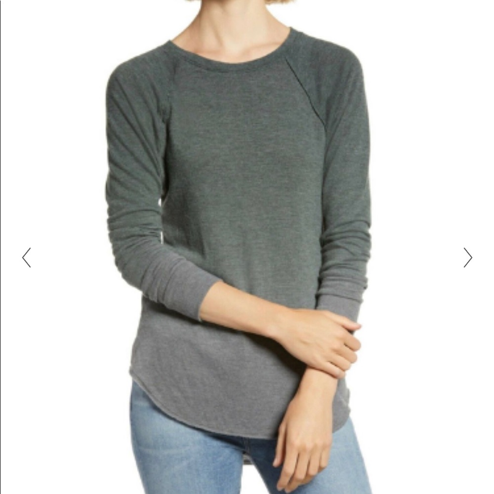 Treasure & Bond Ombré lightweight soft long sleeve shirt NWT